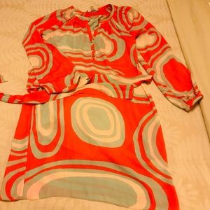 Silk, full sleeve dress